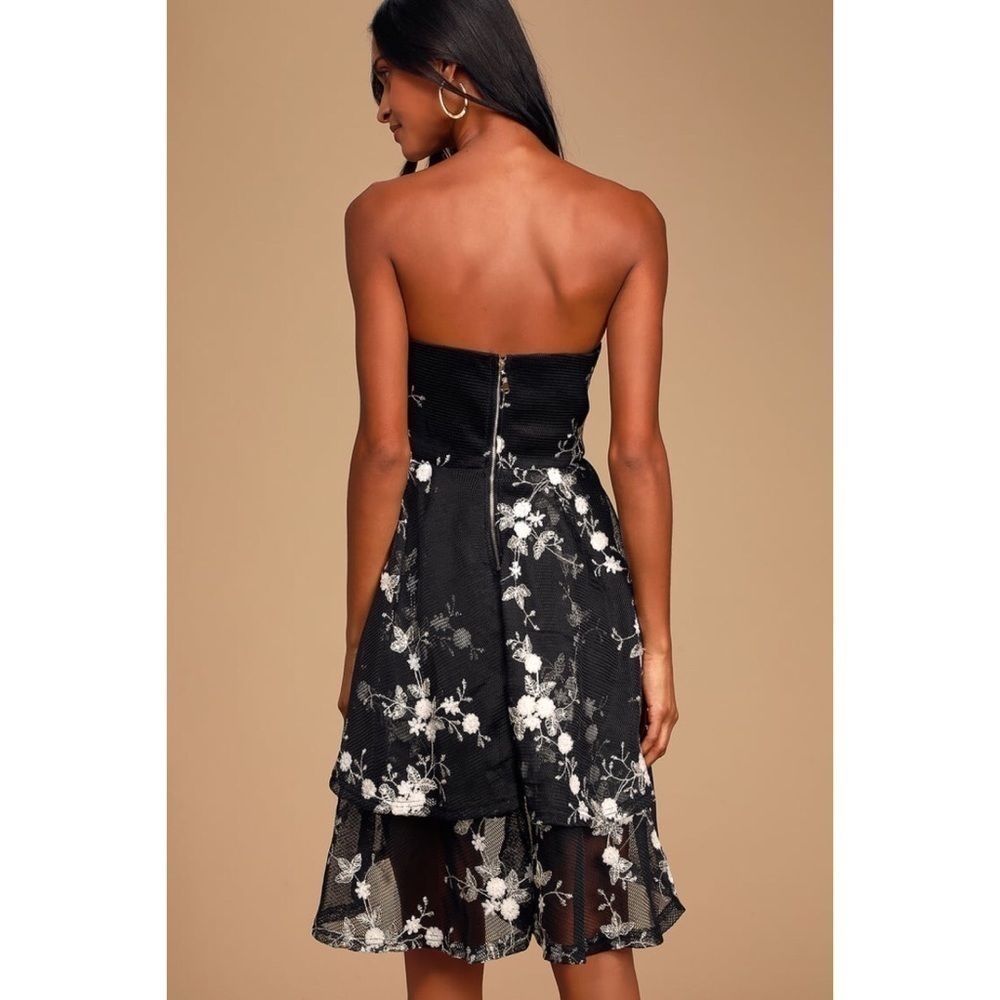 Lulus Floral Embroidered Layered High Low Dress - Picture 3 of 9